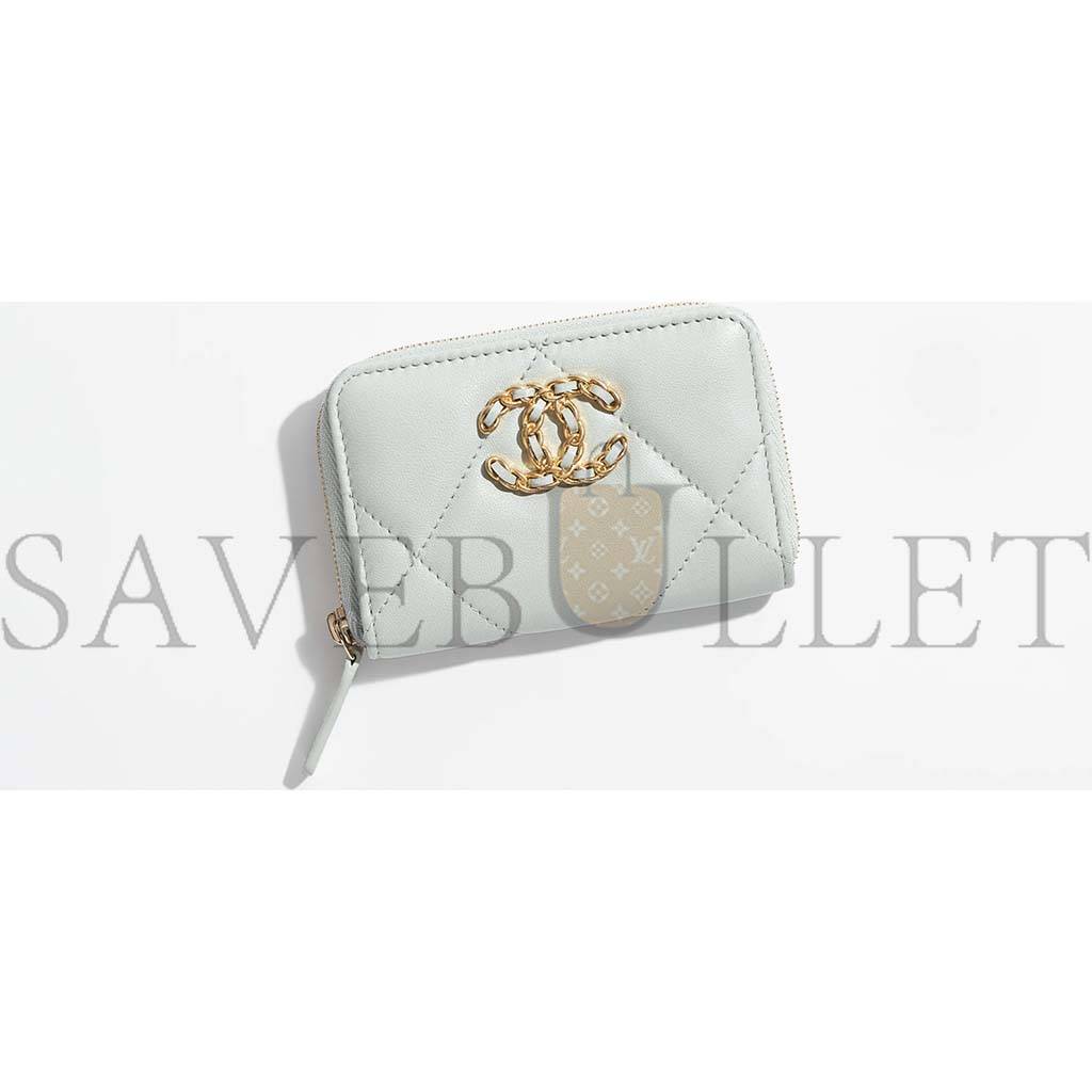 CHANEL 19 ZIPPED COIN PURSE AP0949 B04852 NN268 (11*7.5*2cm)